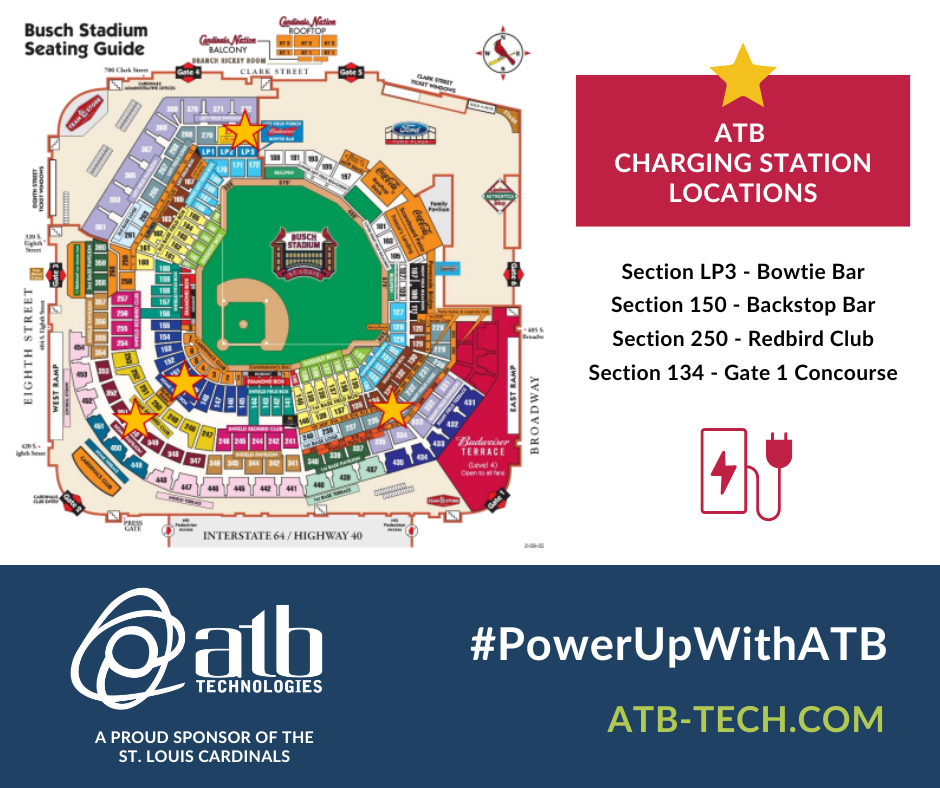 ATB Phone Charging Stations at Busch Stadium